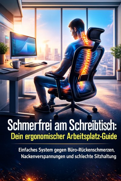 'Cover von Schmerzfrei am Schreibtisch: Dein ergonomischer Arbeitsplatz-Guide'-Cover