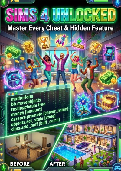 'Cover von Sims 4 Unlocked: Master Every Cheat & Hidden Feature'-Cover
