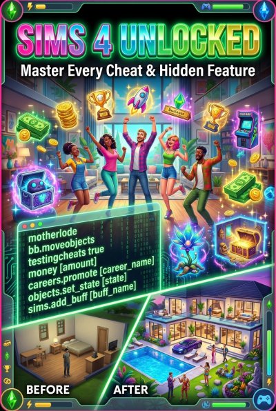'Cover von Sims 4 Unlocked: Master Every Cheat & Hidden Feature'-Cover