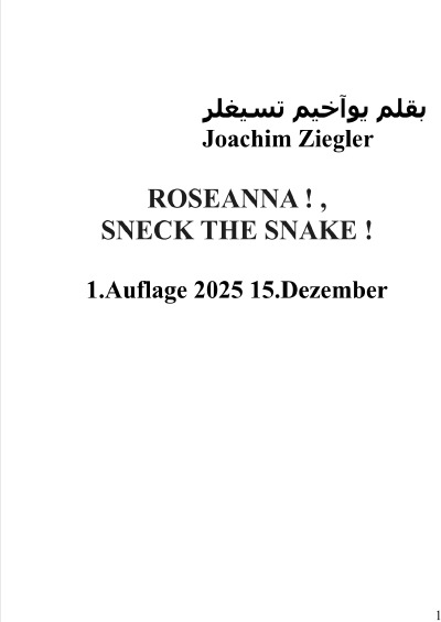 'Cover von Roseanna ! , Sneck the Snake !'-Cover