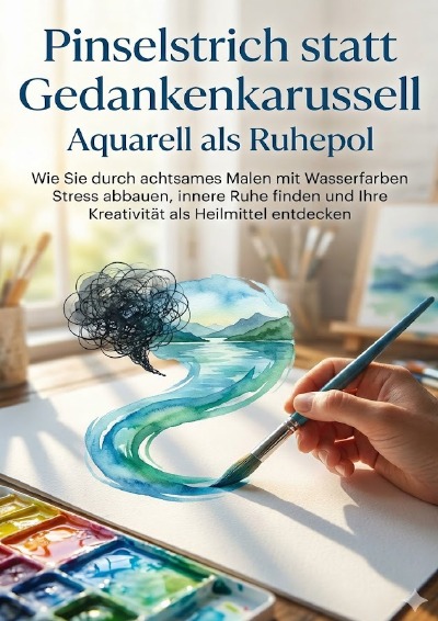 'Cover von Pinselstrich statt Gedankenkarussell: Aquarell als Ruhepol'-Cover