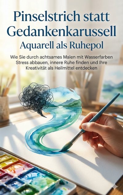 'Cover von Pinselstrich statt Gedankenkarussell: Aquarell als Ruhepol'-Cover