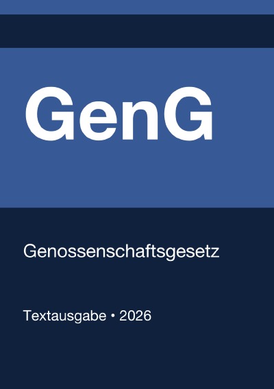 'Cover von GenG – Genossenschaftsgesetz (Deutschland) 2026'-Cover