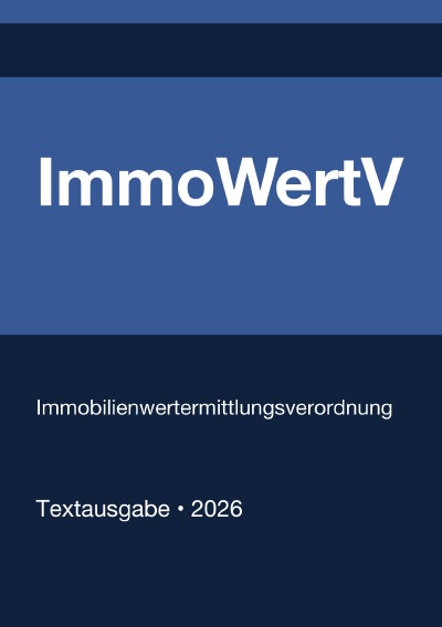 'Cover von ImmoWertV – Immobilienwertermittlungsverordnung (Deutschland) 2026'-Cover