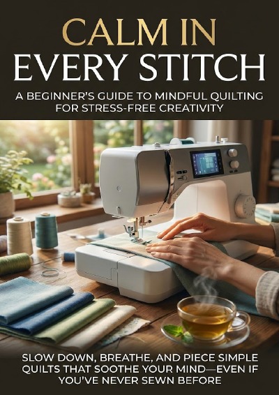 'Cover von Calm in Every Stitch: A Beginner’s Guide to Mindful Quilting for Stress-Free Creativity'-Cover