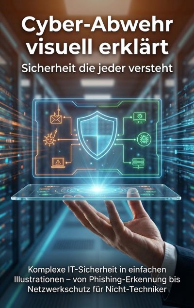'Cover von Cyber-Abwehr visuell erklärt: Sicherheit die jeder versteht'-Cover