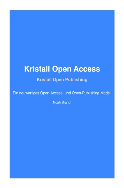 'Cover von Kristall Open Access / Kristall Open Publishing'-Cover