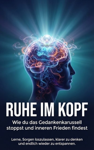 'Cover von Ruhe im Kopf: Wie du das Gedankenkarussell stoppst und inneren Frieden findest'-Cover
