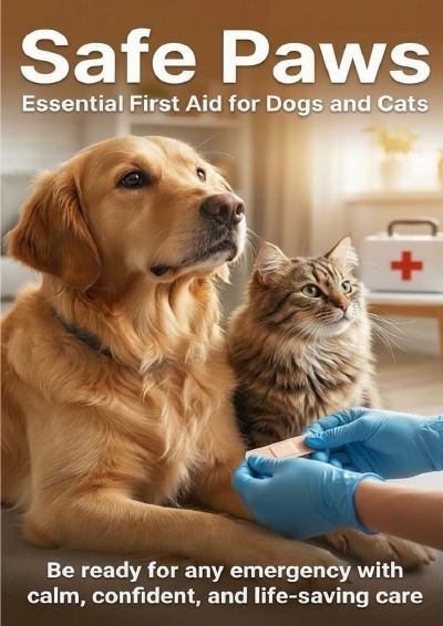 'Cover von Safe Paws: Essential First Aid for Dogs and Cats'-Cover
