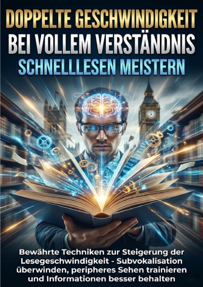'Cover von Doppelte Geschwindigkeit bei Vollem Verständnis: Schnelllesen Meistern'-Cover