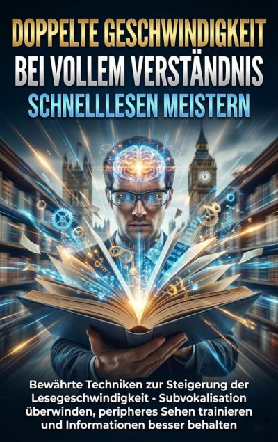 'Cover von Doppelte Geschwindigkeit bei Vollem Verständnis: Schnelllesen Meistern'-Cover
