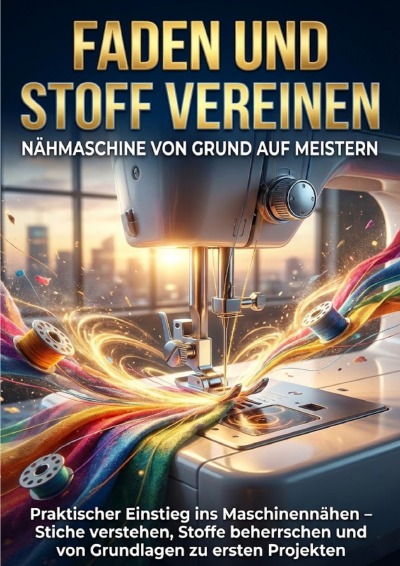 'Cover von Faden und Stoff Vereinen: Nähmaschine von Grund auf Meistern'-Cover