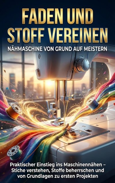 'Cover von Faden und Stoff Vereinen: Nähmaschine von Grund auf Meistern'-Cover