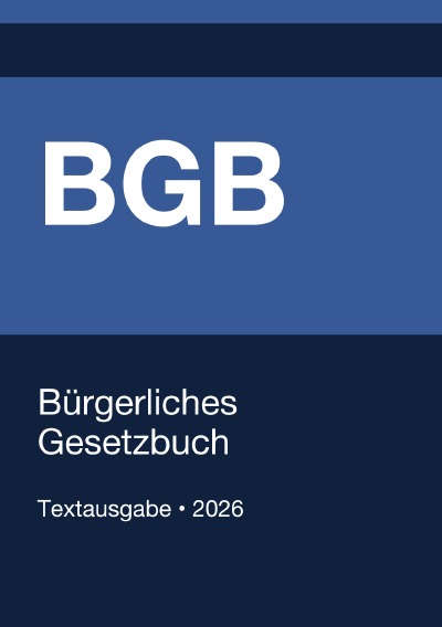 'Cover von BGB – Bürgerliches Gesetzbuch (Deutschland) 2026'-Cover