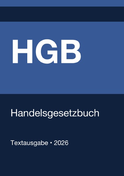 'Cover von HGB – Handelsgesetzbuch (Deutschland) 2026'-Cover