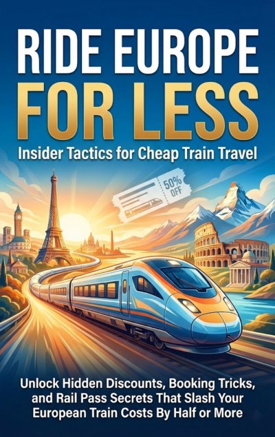 'Cover von Ride Europe for Less: Insider Tactics for Cheap Train Travel'-Cover