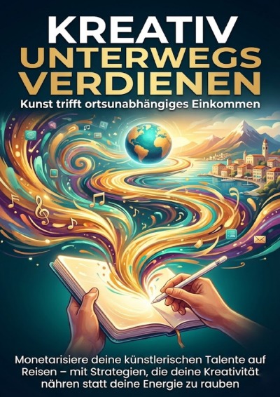 'Cover von Kreativ unterwegs verdienen: Kunst trifft ortsunabhängiges Einkommen'-Cover