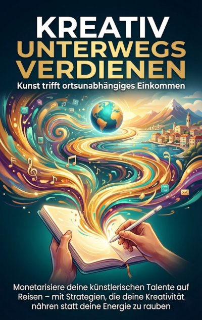 'Cover von Kreativ unterwegs verdienen: Kunst trifft ortsunabhängiges Einkommen'-Cover