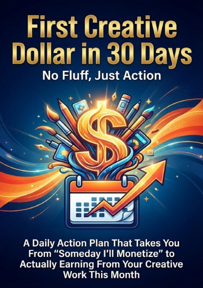 'Cover von First Creative Dollar in 30 Days: No Fluff, Just Action'-Cover