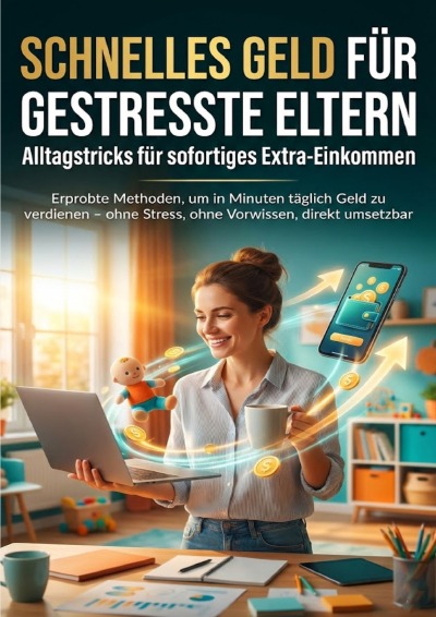 'Cover von Schnelles Geld für gestresste Eltern: Alltagstricks für sofortiges Extra-Einkommen'-Cover
