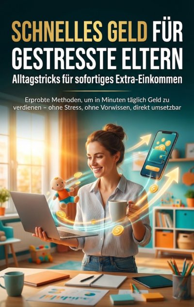 'Cover von Schnelles Geld für gestresste Eltern: Alltagstricks für sofortiges Extra-Einkommen'-Cover