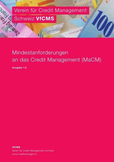 'Mindestanforderungen an das Credit Management (MaCM) Schweiz'-Cover