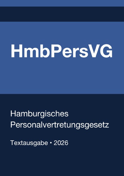 'Cover von HmbPersVG – Hamburgisches Personalvertretungsgesetz 2026'-Cover