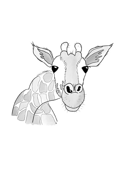 'Cover von Notizheft Inky Animals Giraffe'-Cover