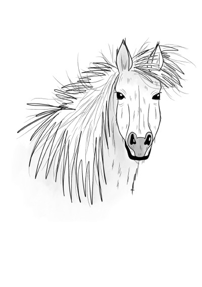 'Cover von Notizheft Inky Animals Pferd'-Cover