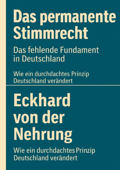 'Cover von Das permanente Stimmrecht'-Cover