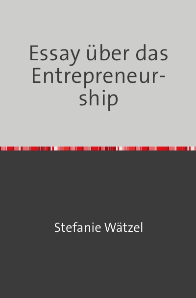 'Cover von Essay über das Entrepreneurship'-Cover