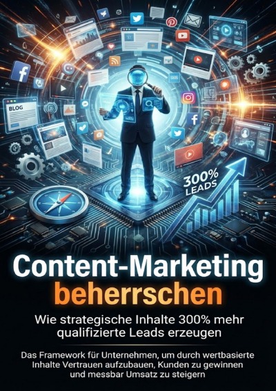 'Cover von Content-Marketing beherrschen: Wie strategische Inhalte 300% mehr qualifizierte Leads erzeugen'-Cover