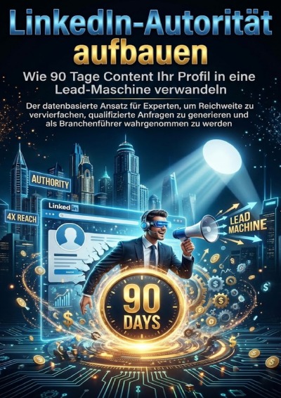 'Cover von LinkedIn-Autorität aufbauen: Wie 90 Tage Content Ihr Profil in eine Lead-Maschine verwandeln'-Cover