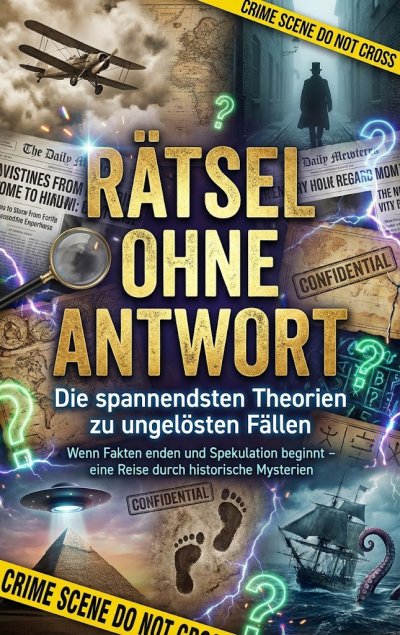 'Cover von Rätsel ohne Antwort: Die spannendsten Theorien zu ungelösten Fällen'-Cover