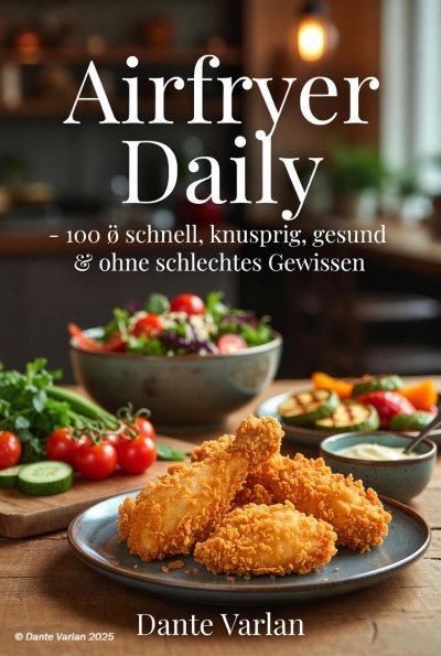 'Cover von Airfryer Daily – 100 × schnell, knusprig, gesund & ohne schlechtes Gewissen'-Cover
