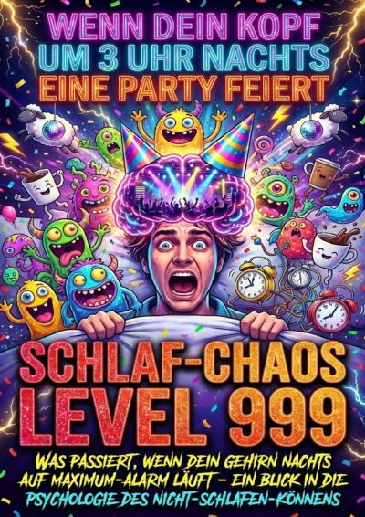 'Cover von Wenn Dein Kopf Um 3 Uhr Nachts Eine Party Feiert: Schlaf-Chaos Level 999'-Cover