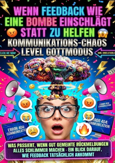 'Cover von Wenn Feedback Wie Eine Bombe Einschlägt Statt Zu Helfen: Kommunikations-Chaos Level Gottmodus'-Cover