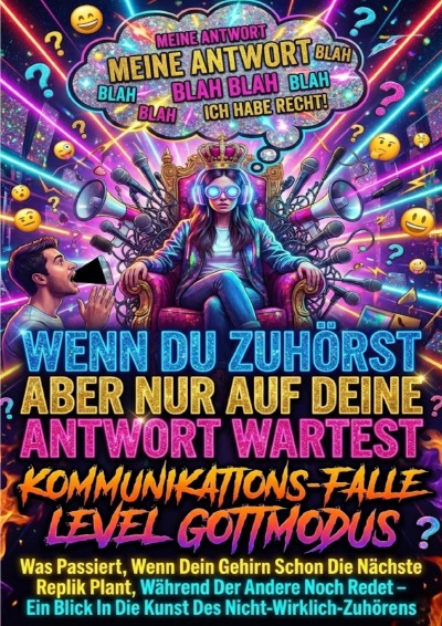'Cover von Wenn Du Zuhörst Aber Nur Auf Deine Antwort Wartest: Kommunikations-Falle Level Gottmodus'-Cover