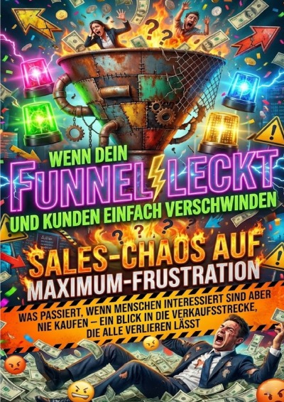 'Cover von Wenn Dein Funnel Leckt Und Kunden Einfach Verschwinden: Sales-Chaos Auf Maximum-Frustration'-Cover