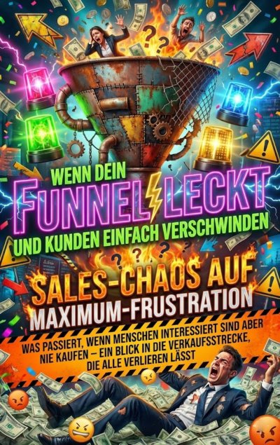 'Cover von Wenn Dein Funnel Leckt Und Kunden Einfach Verschwinden: Sales-Chaos Auf Maximum-Frustration'-Cover