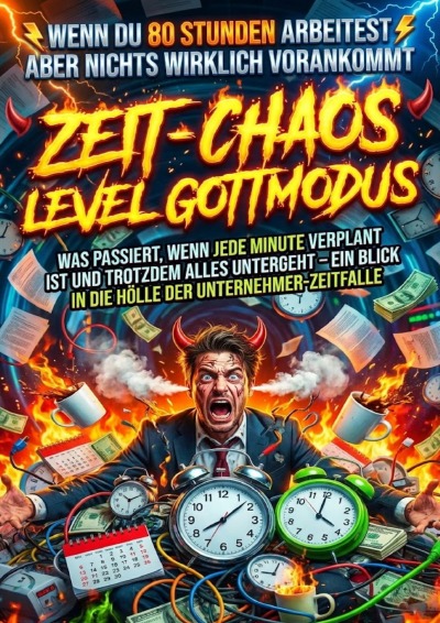 'Cover von Wenn Du 80 Stunden Arbeitest Aber Nichts Wirklich Vorankommt: Zeit-Chaos Level Gottmodus'-Cover