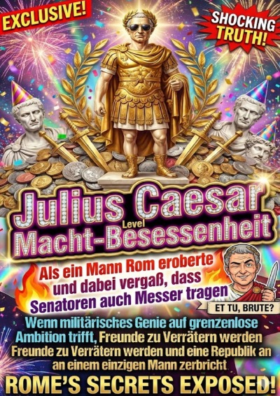 'Cover von Julius Caesar Level Macht-Besessenheit: Als ein Mann Rom eroberte und dabei vergaß, dass Senatoren auch Messer tragen'-Cover