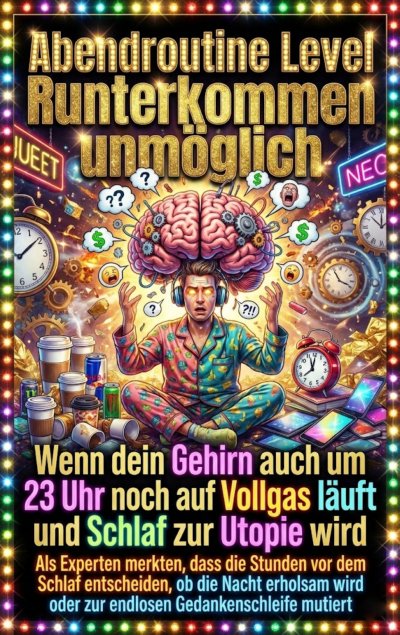 'Cover von Abendroutine Level Runterkommen unmöglich: Wenn dein Gehirn auch um 23 Uhr noch auf Vollgas läuft und Schlaf zur Utopie wird'-Cover