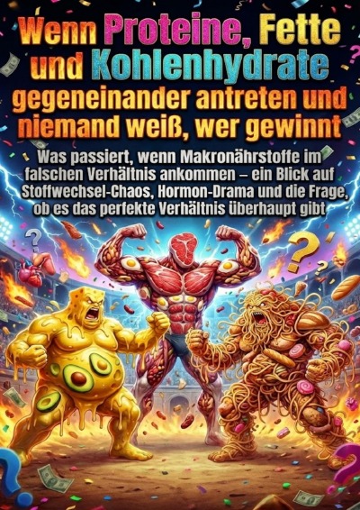 'Cover von Wenn Proteine, Fette und Kohlenhydrate gegeneinander antreten und niemand weiß, wer gewinnt'-Cover