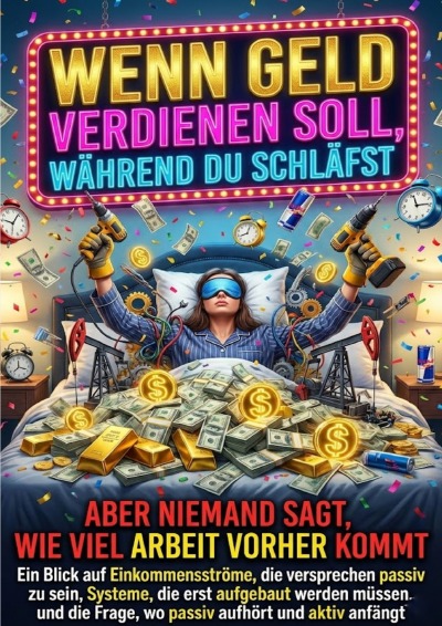 'Cover von Wenn Geld verdienen soll, während du schläfst, aber niemand sagt, wie viel Arbeit vorher kommt'-Cover