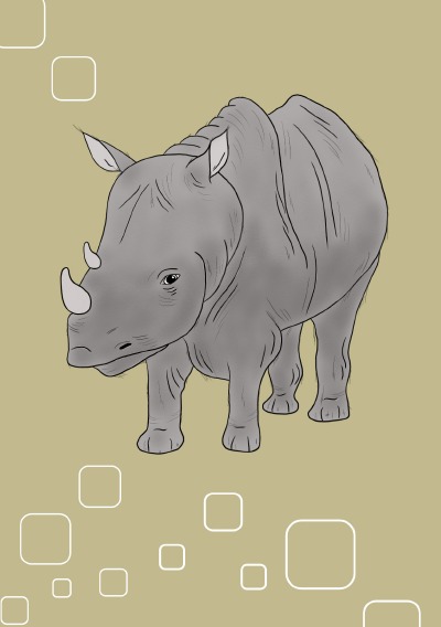 'Cover von Notizheft Nashorn'-Cover