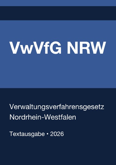 'Cover von VwVfG NRW – Verwaltungsverfahrensgesetz für das Land Nordrhein-Westfalen 2026'-Cover