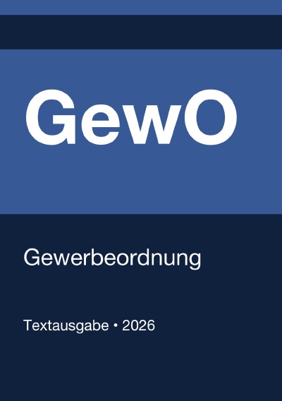 'Cover von GewO – Gewerbeordnung (Deutschland) 2026'-Cover