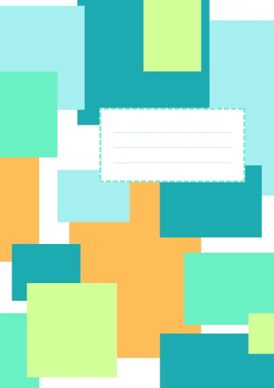 'Cover von Notizbuch Color Panels Aqua'-Cover