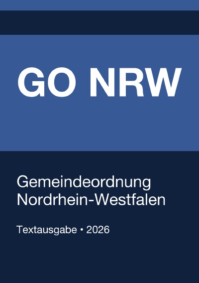 'Cover von GO NRW – Gemeindeordnung für das Land Nordrhein-Westfalen 2026'-Cover